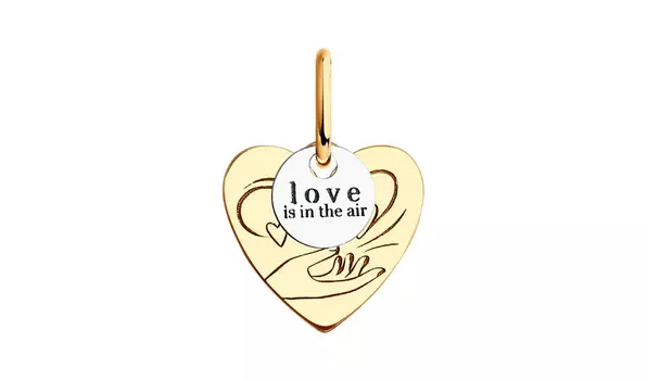 Подвеска золотая Sokolov «Love»