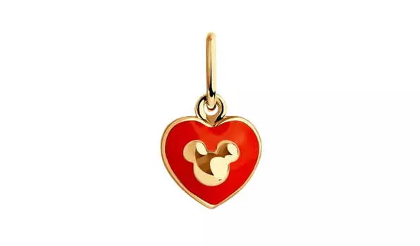 Подвеска золотая Sokolov «Микки» с эмалью