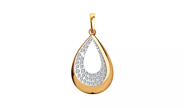 Подвеска золотая Sokolov с фианитами