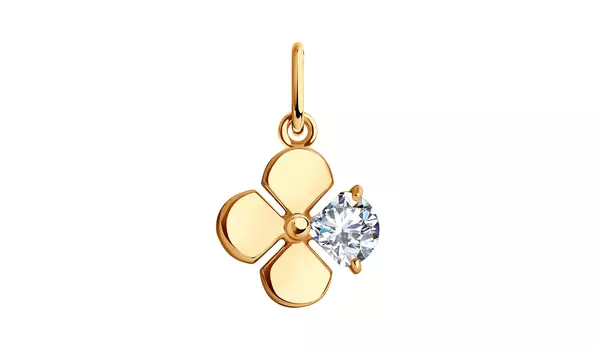 Подвеска золотая Sokolov с фианитом