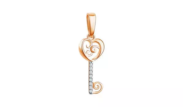 Подвеска золотая Талант с фианитами