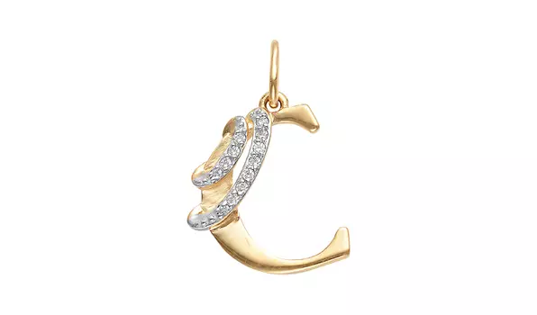 Подвеска золотая Талант с фианитами