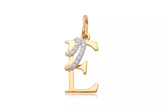 Подвеска золотая Талант с фианитами