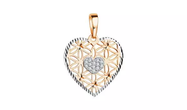 Подвеска золотая Талант с фианитами