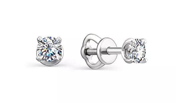 Серьги из платины Империал с бриллиантами