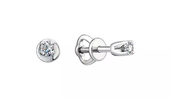 Серьги из платины Империал с бриллиантами