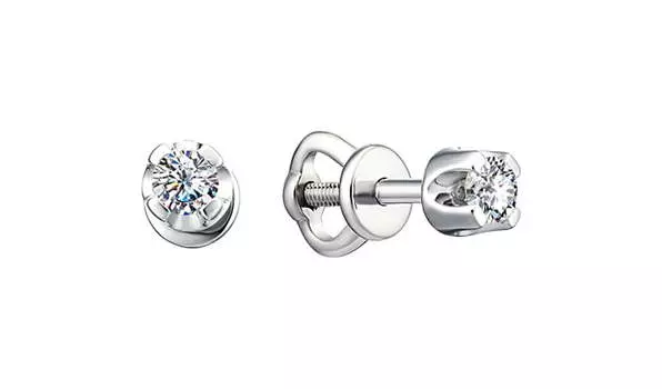 Серьги из платины Империал с бриллиантами