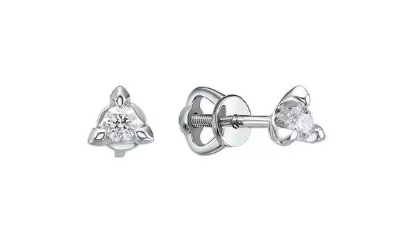 Серьги из платины Империал с бриллиантами