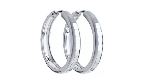 Серьги-конго серебряные Sokolov