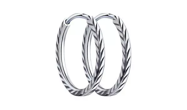 Серьги-конго серебряные Sokolov