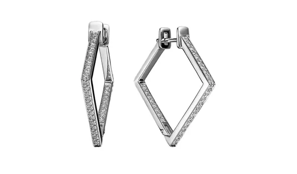 Серьги-конго золотые Bellissima Tentazione с бриллиантами