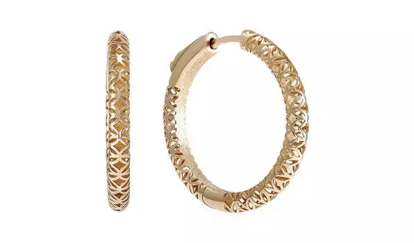 Серьги-конго золотые Grant