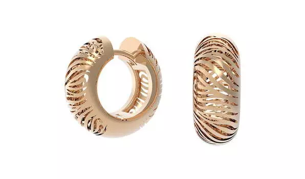 Серьги-конго золотые Grant