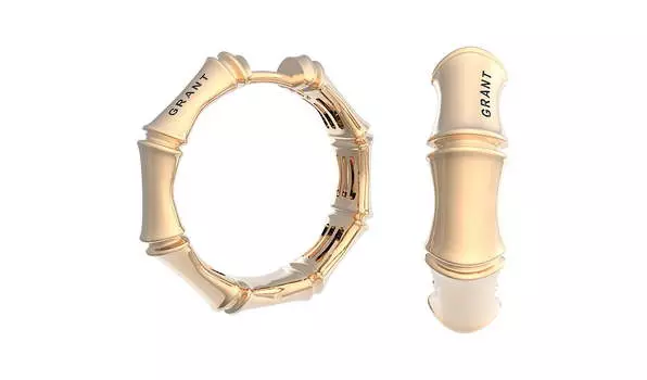 Серьги-конго золотые Grant