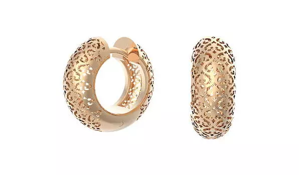 Серьги-конго золотые Grant