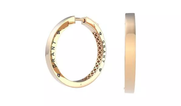 Серьги-конго золотые Grant