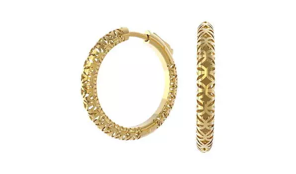 Серьги-конго золотые Grant