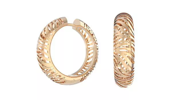 Серьги-конго золотые Grant