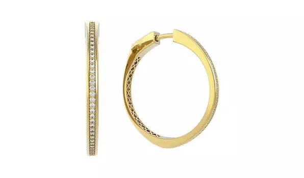 Серьги-конго золотые Grant с бриллиантами