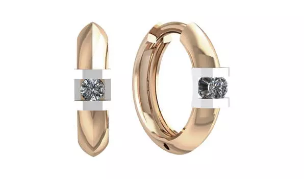 Серьги-конго золотые Grant с бриллиантами