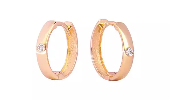 Серьги-конго золотые Grant с бриллиантами