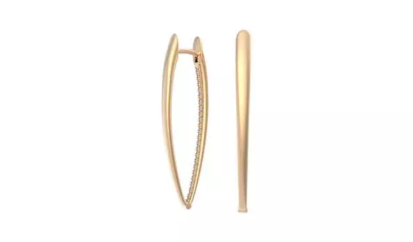 Серьги-конго золотые Grant с бриллиантами