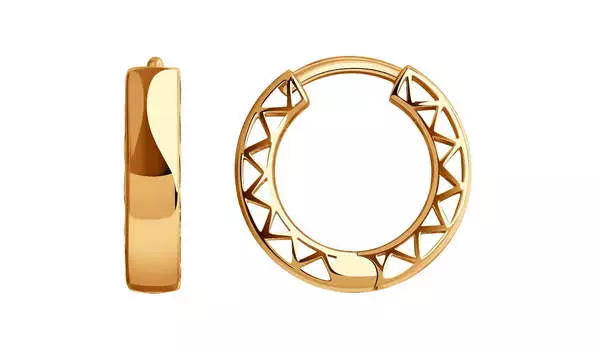 Серьги-конго золотые Sokolov