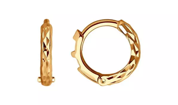 Серьги-конго золотые Sokolov