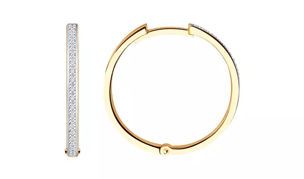 Серьги-конго золотые Sokolov с бриллиантами