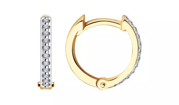 Серьги-конго золотые Sokolov с бриллиантами