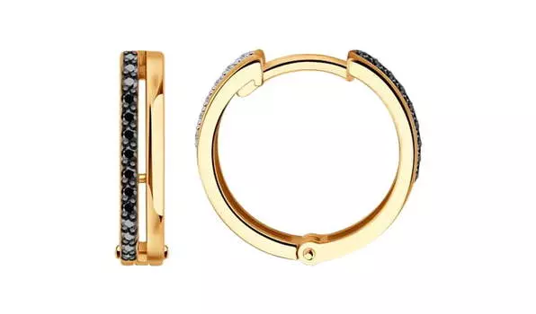 Серьги-конго золотые Sokolov с бриллиантами