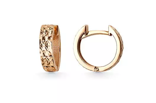 Серьги-конго золотые Талант