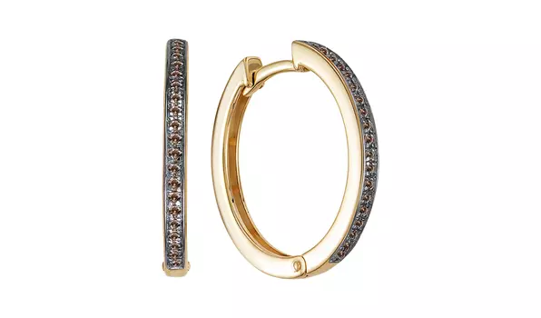 Серьги-конго золотые Vesna с бриллиантами