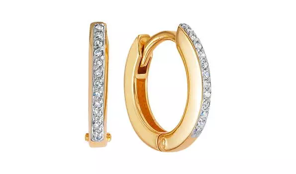 Серьги-конго золотые Vesna с бриллиантами