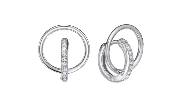 Серьги-конго золотые Vesna с бриллиантами