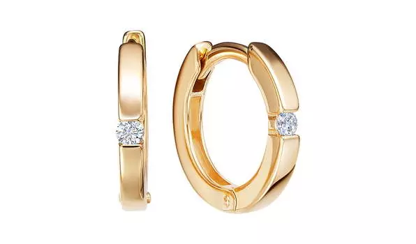 Серьги-конго золотые Vesna с бриллиантами