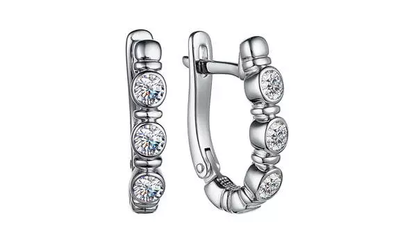 Серьги серебряные Алькор с фианитами