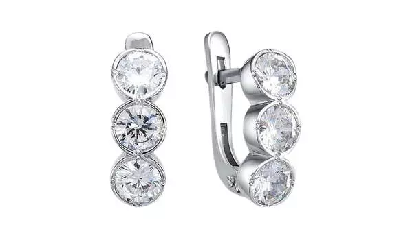 Серьги серебряные Delta с фианитами