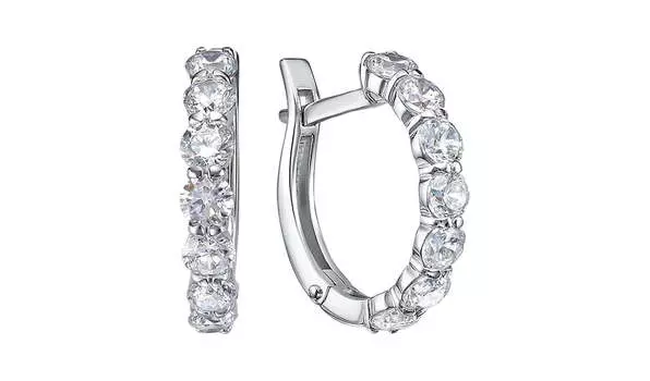 Серьги серебряные Delta с фианитами