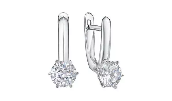 Серьги серебряные Delta с фианитами