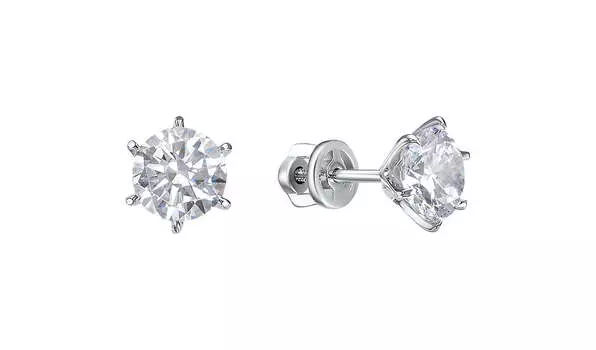 Серьги серебряные Delta с фианитами