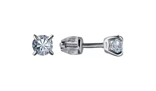 Серьги серебряные Delta с фианитами