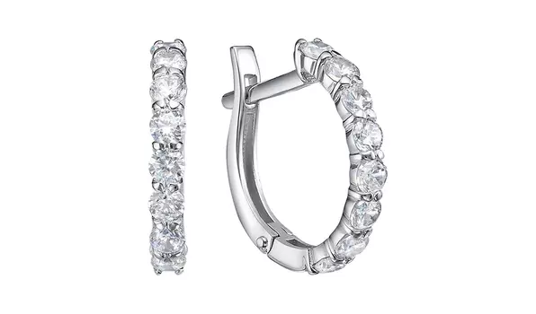 Серьги серебряные Delta с фианитами