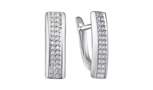 Серьги серебряные Delta с фианитами