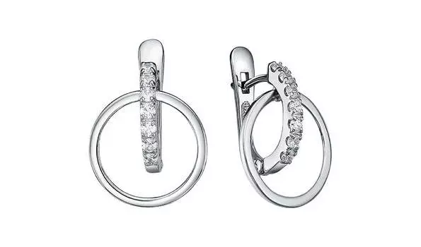 Серьги серебряные Империал с фианитами