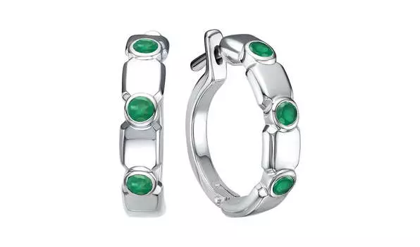 Серьги серебряные Ювелирные традиции с агатами