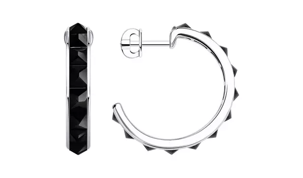 Серьги серебряные SKLV с фианитами