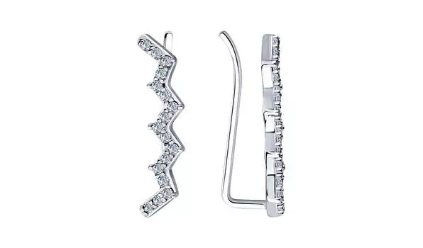 Серьги серебряные Sokolov с фианитами