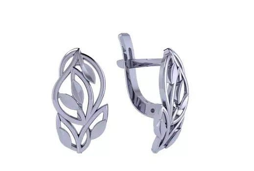 Серьги серебряные Талант