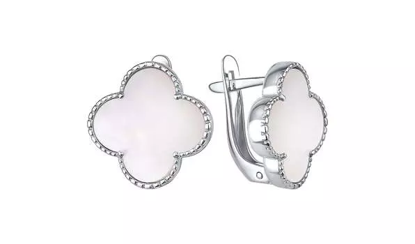 Серьги серебряные Талант с перламутром